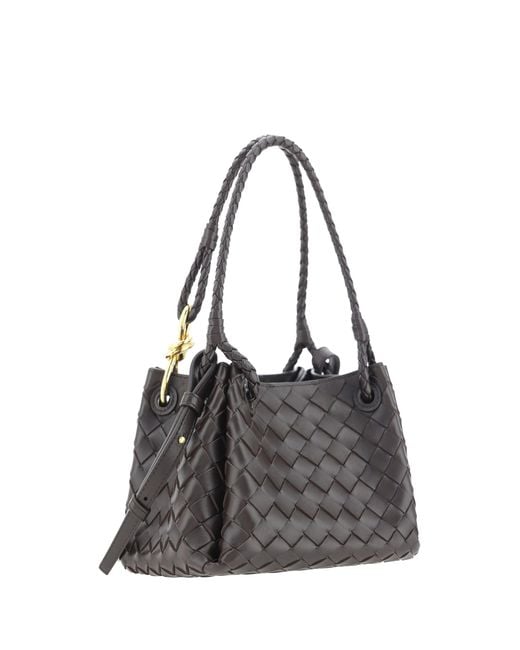Bottega Veneta Black Shoulder Bag Parachute Lambskin