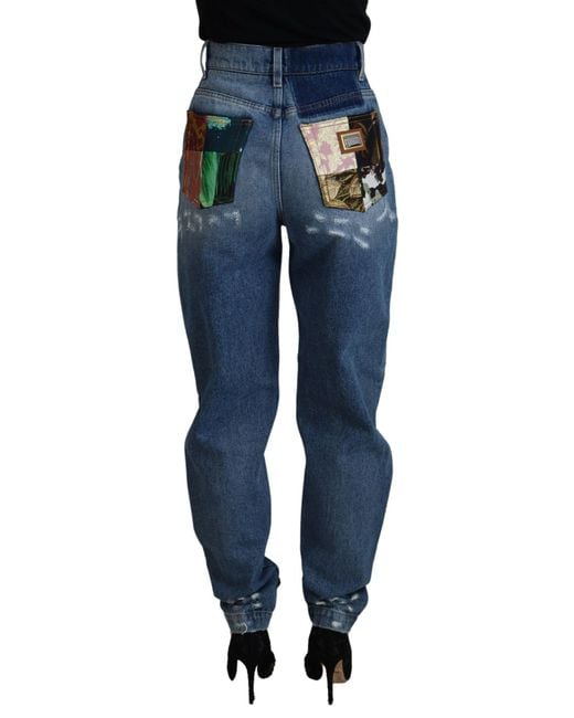 Dolce & Gabbana Blue Elegant High Waist Skinny Jeans