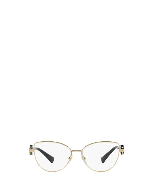 Versace Eyewear White Ve1284 Gold Glasses