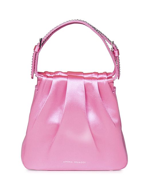 AMINA MUADDI Pink Vittoria Crystal Handbag
