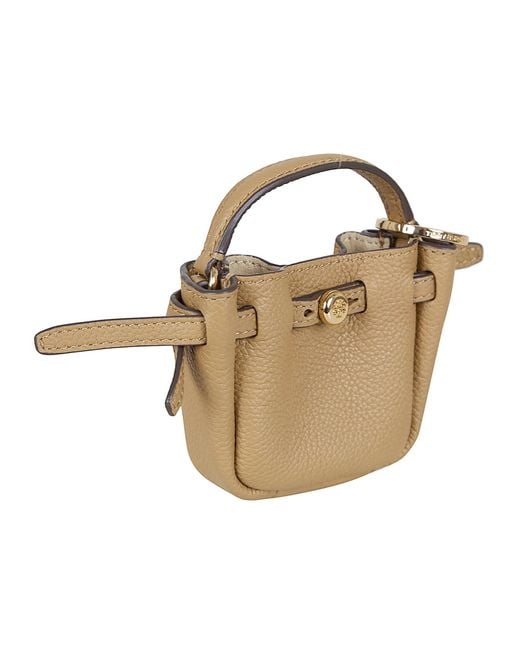 Tory Burch Brown Romy Bucket Key Fob Borsa