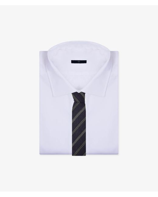 Larusmiani White Regimental Tie for men