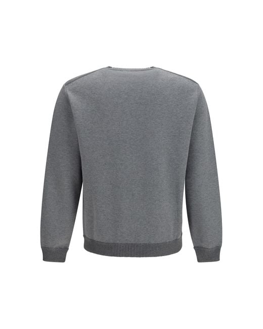 Loro Piana Gray Crew Neck Sweatshirt Whitney Cotton Sweatshirts for men