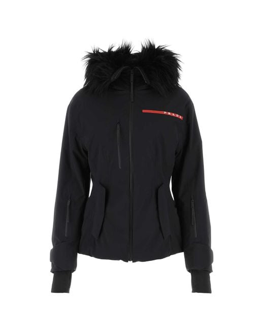 Prada Black Extreme-tex Stretch Ski Jacket