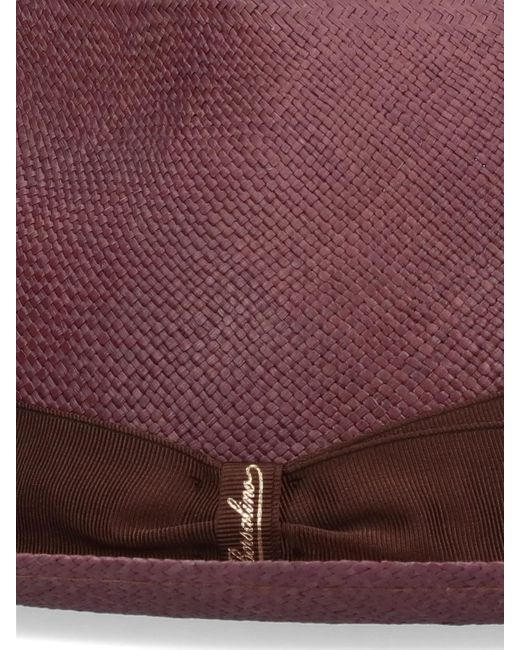 Borsalino Purple 'panama' Hat for men