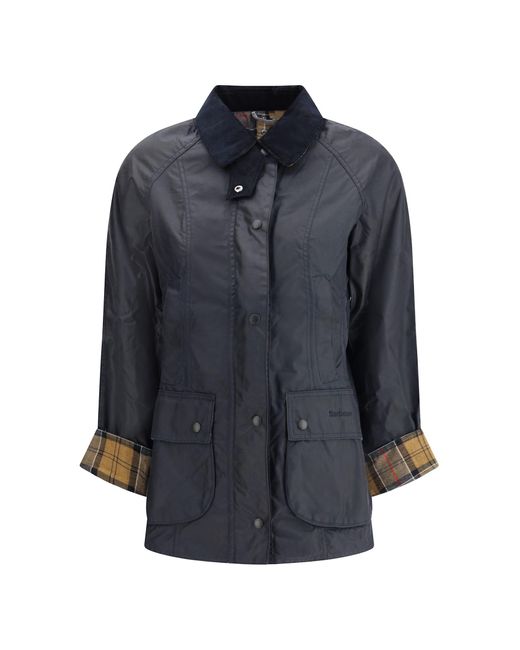Barbour Blue Breadnell Waxed Jacket