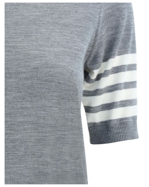 Thom Browne Gray Turtleneck Sweater