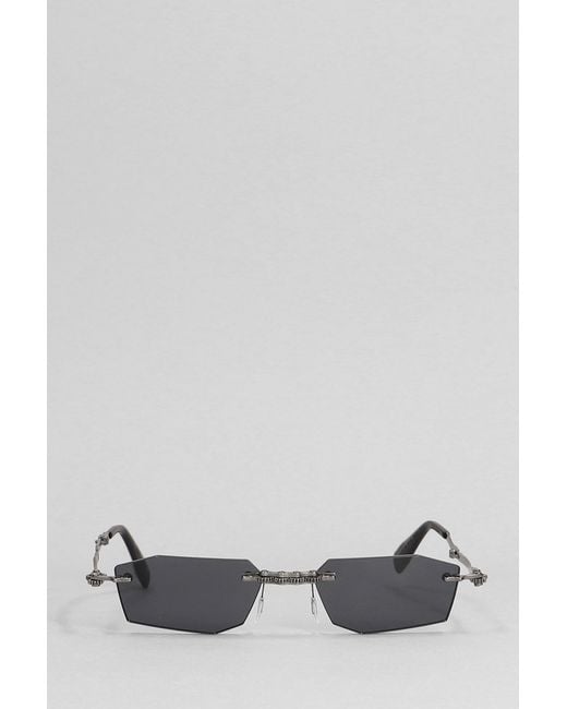 Kuboraum Gray H40 Sunglasses In Silver Metal Alloy