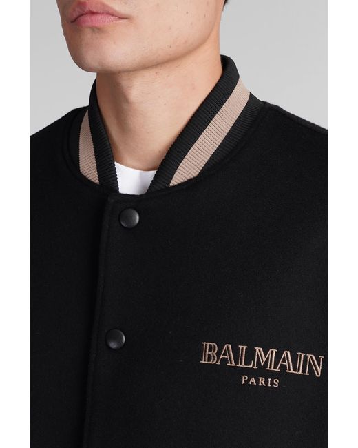 Balmain Black Bomber for men