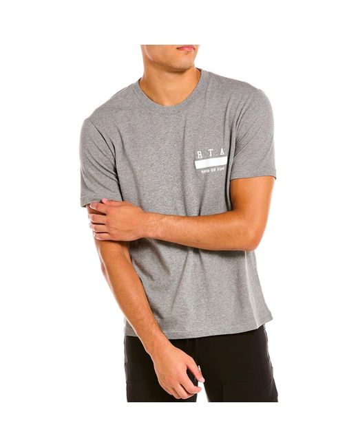 RTA Gray Cotton T-Shirt for men