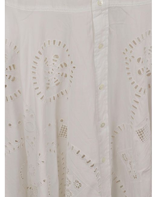 Polo Ralph Lauren Gray Woven-Shirt Dress-Dresses Abito