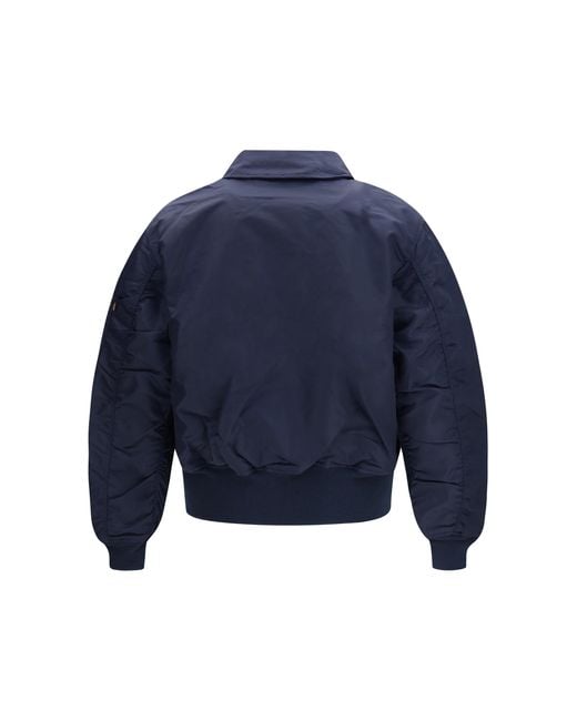 GR10K Blue Bomber Jacket X Alpha Industries Nylon for men