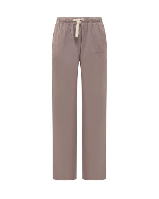 Palm Angels Brown Travel Trousers With Logo for men