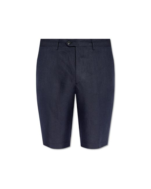 Etro Blue Linen Shorts for men