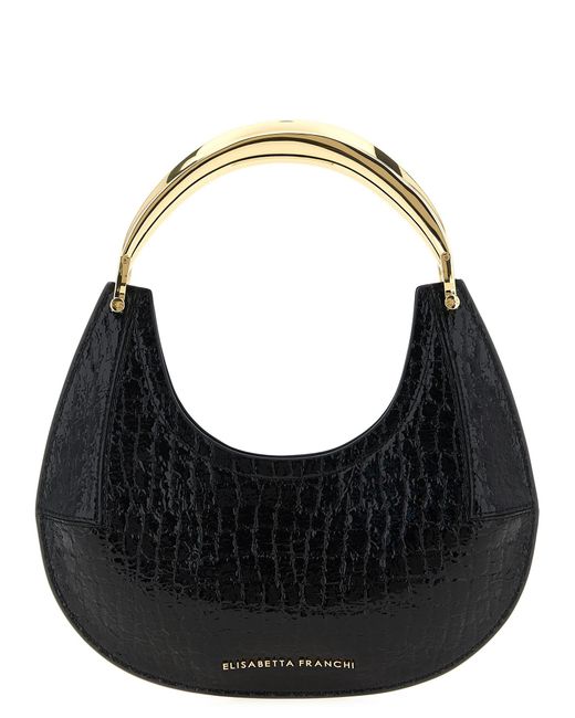 Elisabetta Franchi Black Hobo Shoulder Bags