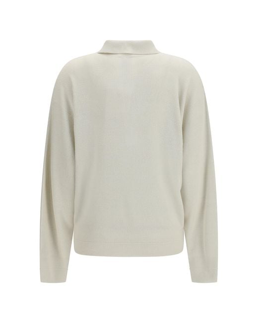 Calvin Klein White Long-Sleeve Sweater Silk