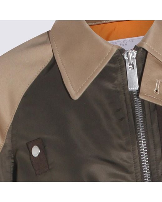 Sacai Green Jackets Nylon