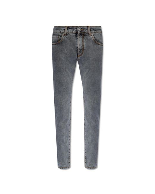 Etro Gray Jeans With Logo for men