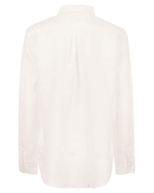 Polo Ralph Lauren White Linen Shirt