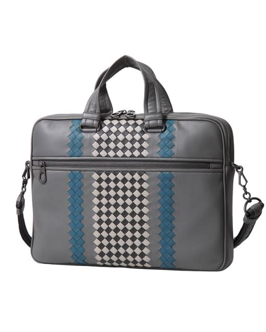 Bottega Veneta Black Briefcase Intrecciato Leather Business Bag for men