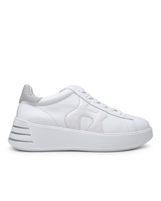 Hogan White Leather Rebel Sneakers