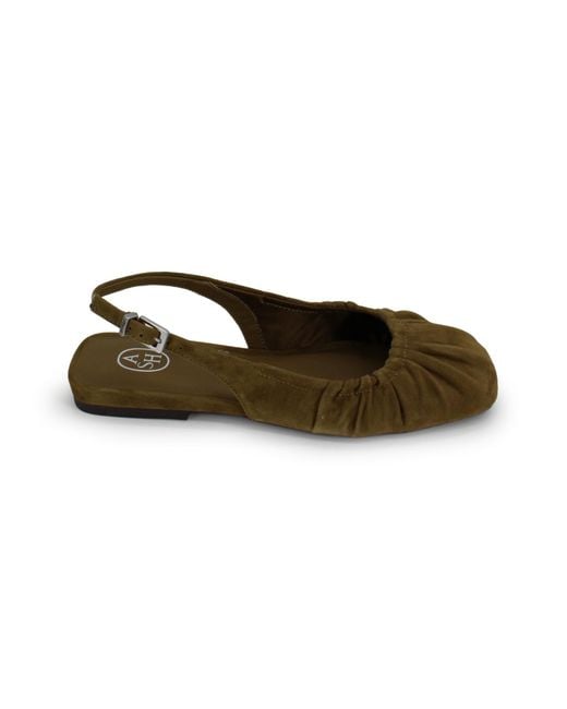 Ash Green Flat Shoes Leather