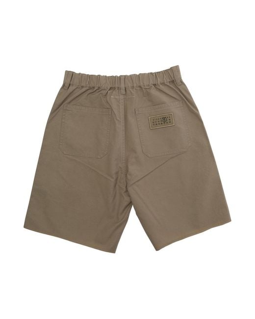MM6 by Maison Margiela Natural Kids Bermuda Shorts Cotton for men