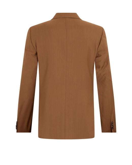 Canali Brown Jacket Double-Breasted Wool Suit & Dinner for men