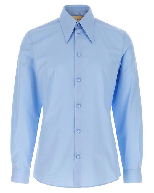 Valentino Garavani Blue Cotton Shirt Shirt, Blouse for men