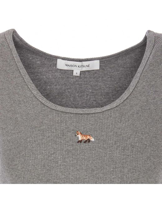 Maison Kitsuné Gray Baby Fox Logo Dress