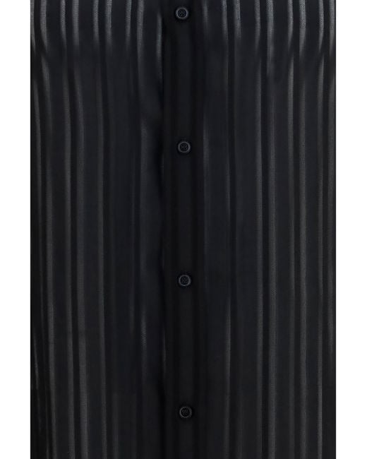 Gucci Blue Striped Silk Gauze Shirt for men
