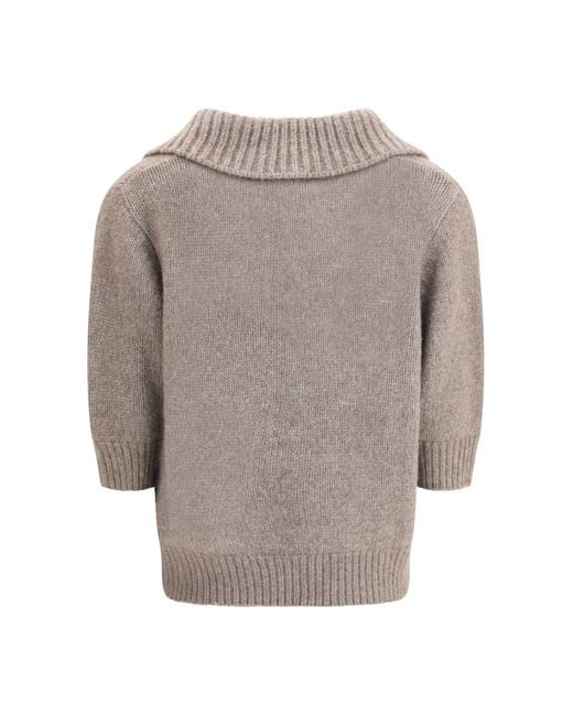Lisa Yang Gray Lailai Sweater