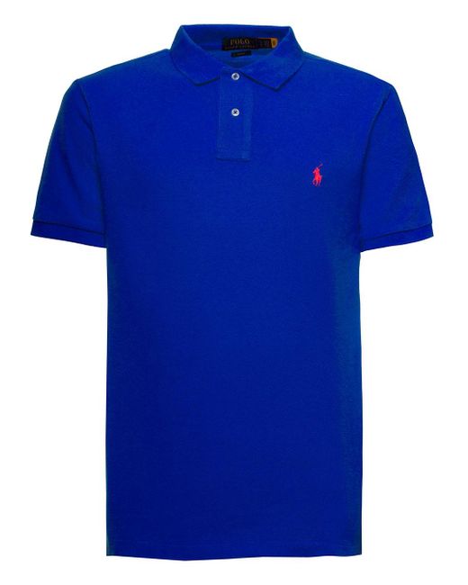 Polo Ralph Lauren Bluette Cotton Piquet Polo Shirt Logo for men