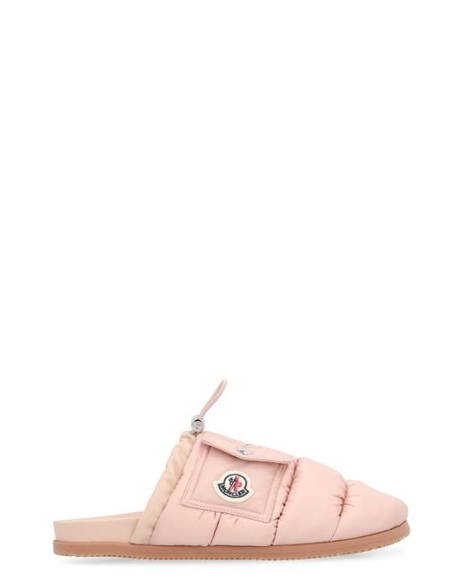 Moncler Pink Mon Pocket Mules Polyamide Slippers