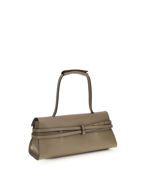 Moschino Natural Tie Me Shoulder Bag Calf Leather Bos Taurus