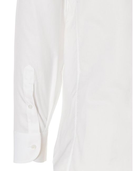 Gucci White Embroidered Logo Shirt for men