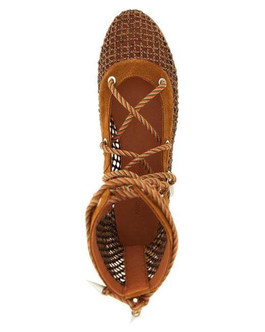 Kiko Kostadinov Brown Woven Almond Toe Boots