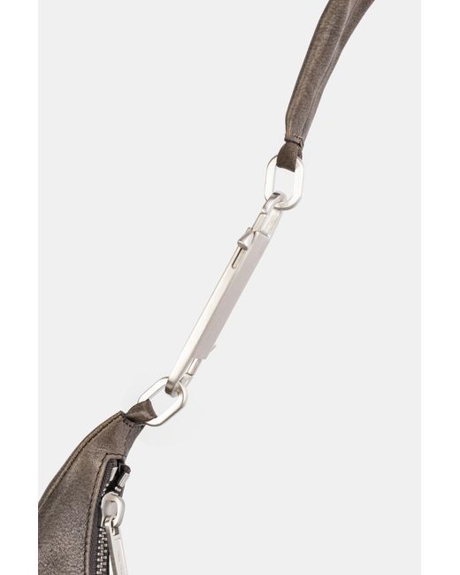Rick Owens Brown Sac Porté Épaule Cropped Gemini Bag Washed for men