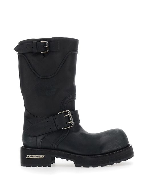 Balenciaga Black Boots Venom Leather for men