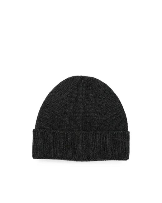 Fileria Black Cashmere Cap Charcoal Hat for men