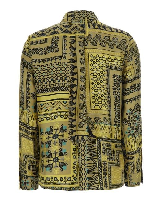 Momoní Green Shirt, Silk Blouses