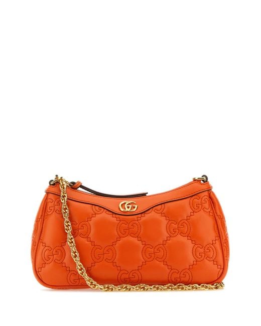 Gucci Orange Leather Handbag
