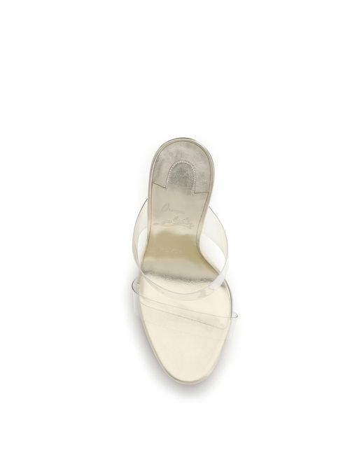 Christian Louboutin White Solo Zee Mules Sandal