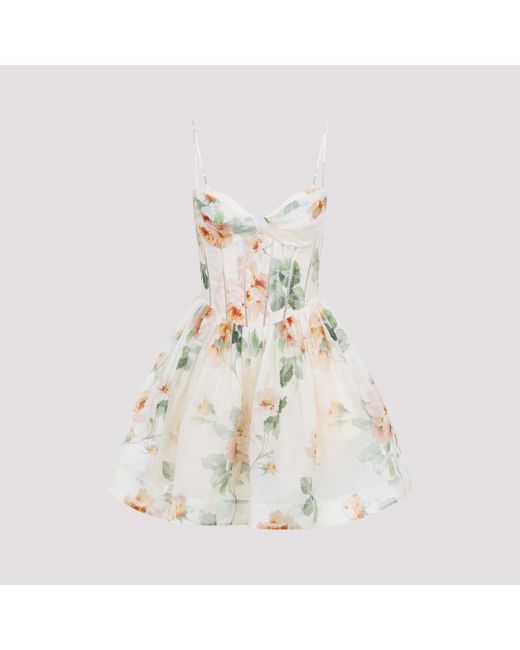 Zimmermann White Carousel Corset Mini Dress