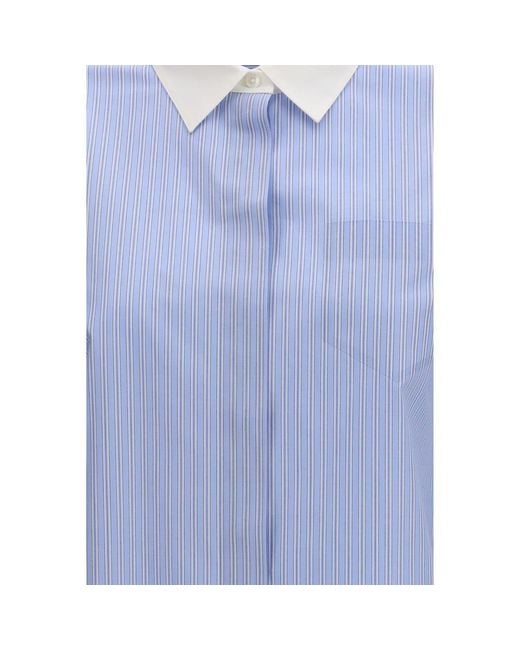 Tory Burch Blue Cotton Pattern Shirt