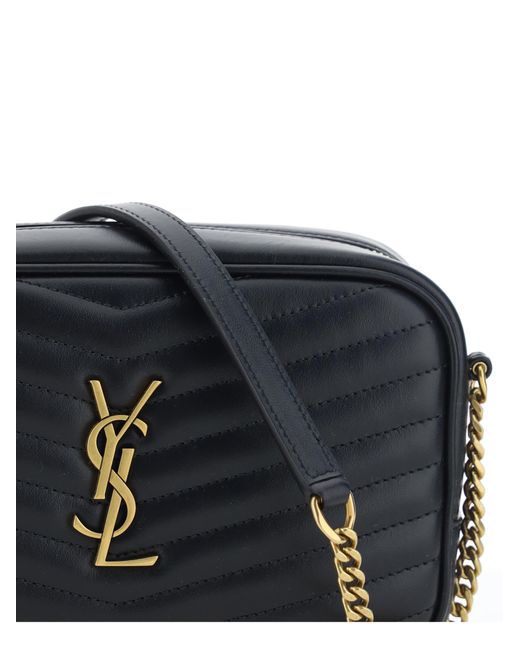 Saint Laurent Black Lou Shoulder Bag Leather Calf Bos Taurus