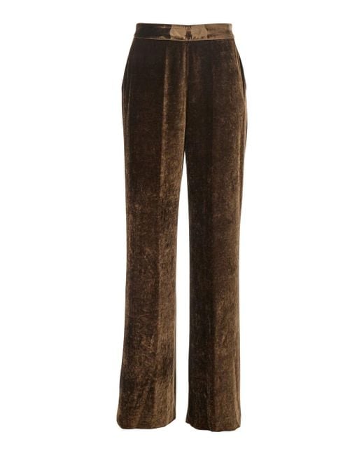 Etro Brown Pants With High Waist And Wide Leg