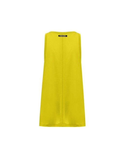 Tom Ford Yellow Silk Tank Top