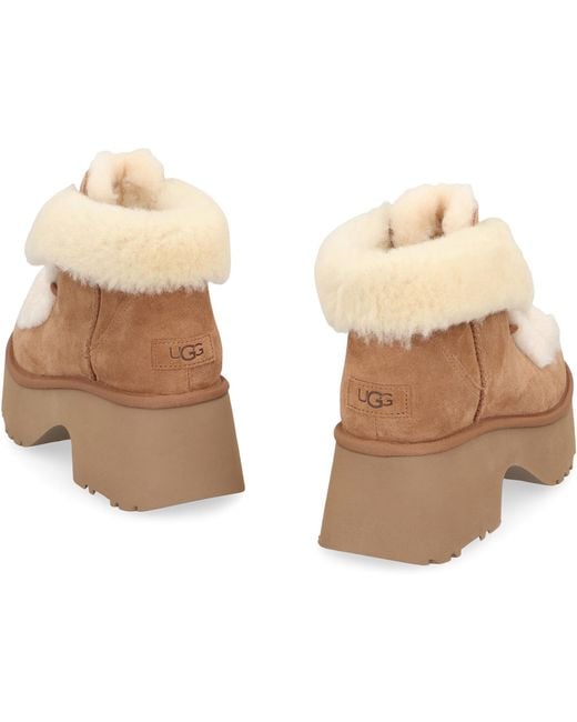 Ugg Brown Classic Esmee Lace Up Boots Chamois