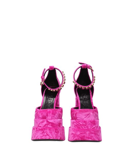 Versace Pink Platform Heel Sandals